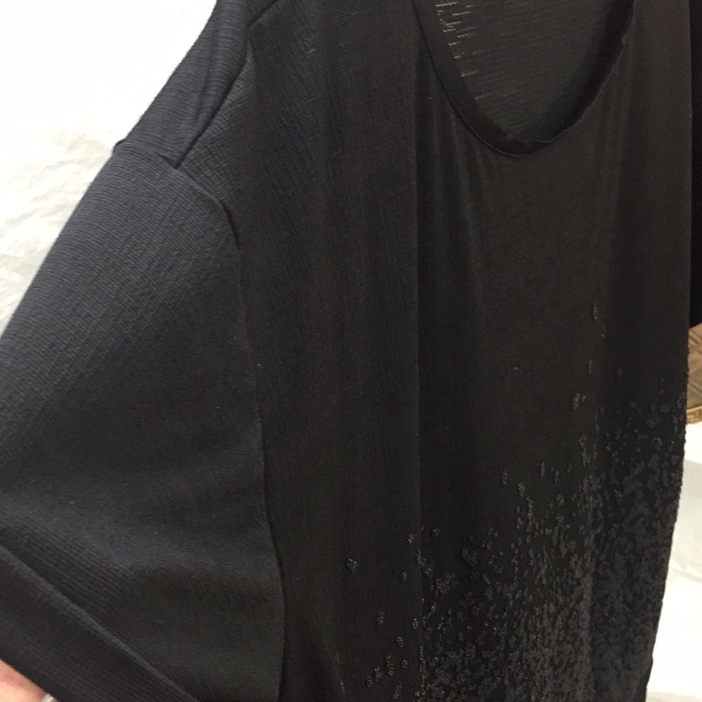 Simply Vera Vera Wang Black Beaded Blouse